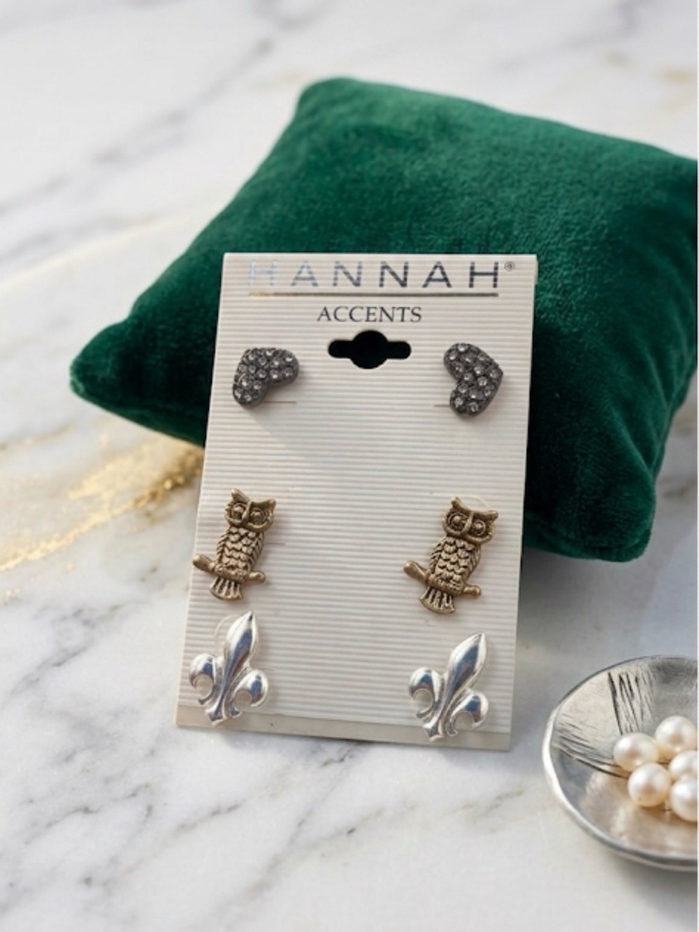 Set of 3 pairs of earrings